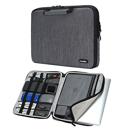 iCozzier 13-13,3 Pulgadas Handle Funda para portátil/Accesorios electrónicos Bolsa de Almacenamiento 13"para Ultrabook/Notebook/Netbook/MacBook - Gris