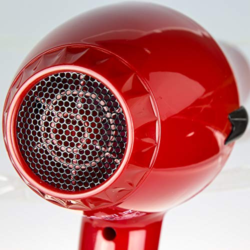 ID Italian Design | Secador de Pelo Profesional 3 Modos de Calor, 2 Velocidades de Color Rojo - 2200W