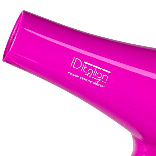 ID Italian Design | Secador de Pelo Profesional 3 Modos de Calor, 2 Velocidades de Color Rosa - 2200W