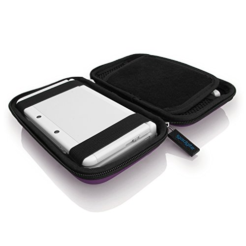 iGadgitz U6336 - EVA Funda Rígida de Viaje Compatible con Nintendo 3DS XL & 2DS XL 2017 - Viola