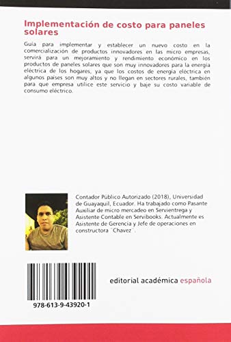 Implementación de costo para paneles solares: Ventas innovadoras