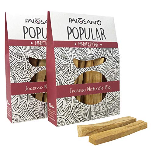 Incienso Natural Palo Santo - Palitos Variedad Popular Suyo - gr. 160 - para recuperar energía, perfumar la casa, purificar Las Habitaciones. Aroma del Alma