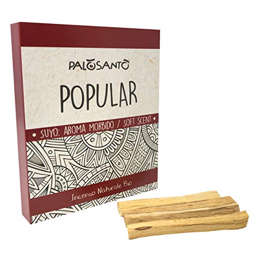 Incienso Natural Palo Santo - Palitos Variedad Popular Suyo - gr. 50 - para recuperar energía, perfumar la casa, purificar Las Habitaciones. Aroma del Alma