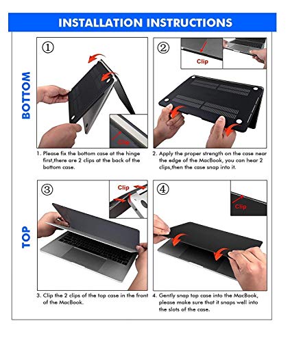 iNeseon MacBook Air Funda de 13 Pulgadas (Modelo A1466 A1369), Protectora Rígida Carcasa con Cubierta de Teclado para MacBook Air 13 2010-2017 (Tamaño 32.5 x 22.7cm), Claro Helado