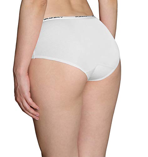 INNERSY Bragas Mujer Culotte de Algodón Braguitas Ropa Interior Cómoda y Sexy Pack de 6 (2XL-EU 46, 2Negro+2Blanco+2Gris)