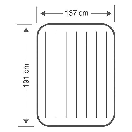 Intex 64102 - Colchón hinchable Dura-Beam Standard Deluxe Single-High - 137 x 191 x 25 cm