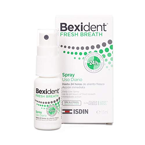 Isdin Bexident Fresh Breath Spray de Uso diario, Para un aliento Fresco y Duradero 1 x 15 ml