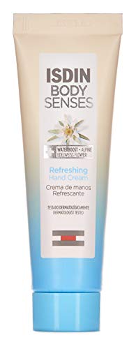 ISDIN BodySenses Crema de Manos, Gama Refrescante con Flor de Edelweiss Alpina, Hidrata tu piel de sensaciones - 30ml