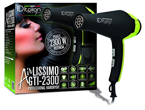 Italian Design IDEGTI2300AIRGB - Secador de pelo, color verde (8432729049657)