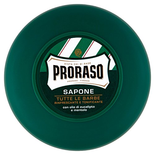 Jabón de afeitar en bote, de Proraso, con mentol y eucalipto, 75 ml