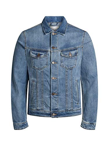 Jack & Jones Jjialvin Jjjacket Sa 002 Noos Chaqueta de jean, Azul (Denim), L para Hombre