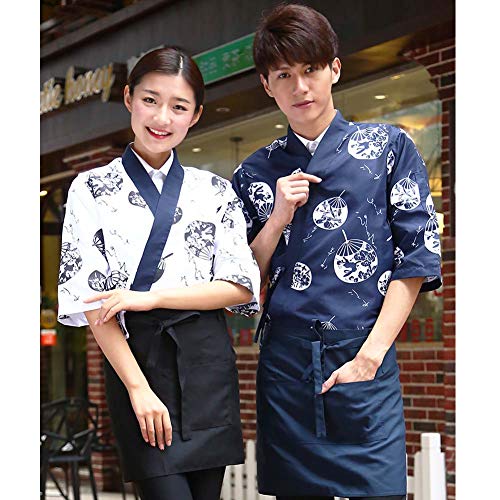 Japanese Sushi Bar Restaurant Bar Camarera de ropa Half Sleeve Uniform Chef Jacket, 20