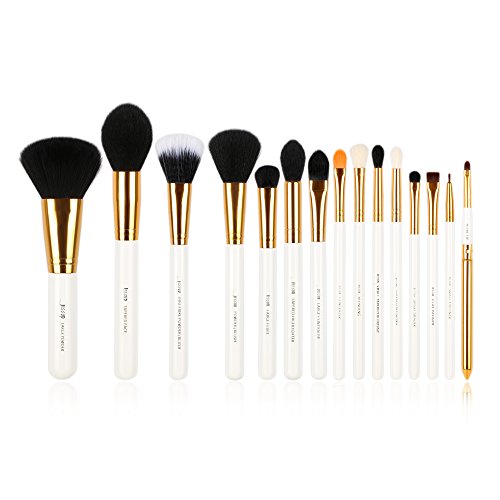 Jessup 15 pcs Pinceles de maquillaje juego de pinceles de maquillaje belleza cosméticos maquillaje de sombra de ojos delineador de ojos maquillaje labios Make Up Brush T103 …