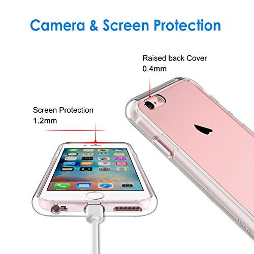 JETech Funda para iPhone 6s y iPhone 6, Carcasa Anti-Choques y Anti-Arañazos, Transparente