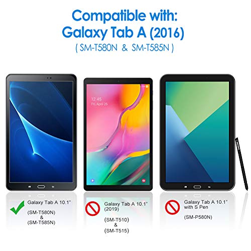 JETech Protector Pantalla Compatible Galaxy Tab A 10.1 2016 (SM-T580/T585, NO para el Modelo 2019), Cristal Vidrio Templado