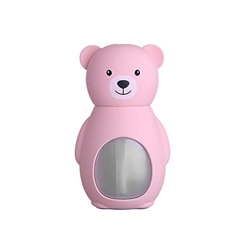 JJZXD Ultrasonidos humidificador de Aire Mini Oso Aroma difusor de aceites Esenciales for el hogar del Coche del USB Fogger Fabricante de la Niebla con la lámpara LED Noche (Color : A)