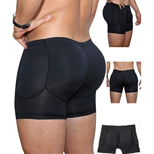 JJZXPJ Hombres Fajas Adelgaza la Talladora del Cuerpo de la Talladora de los Hombres Calzoncillo Retro Hola Wasit Panza de Control for Adelgazar Fajas Pantalones Cortos (Color : Black, Size : M)