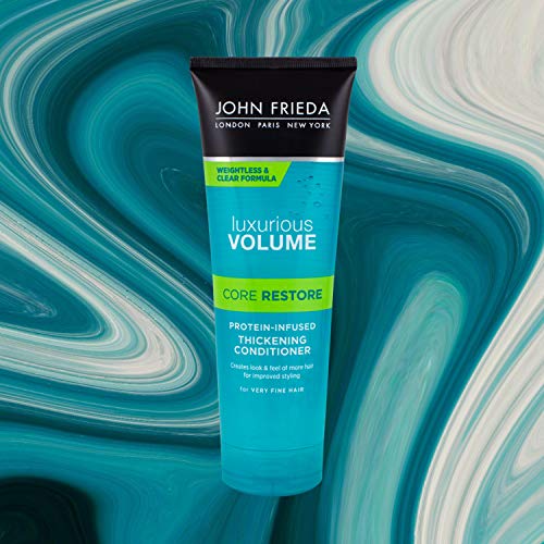 John Frieda Acondicionador Fuerza y Volumen 250ml | Pelo Fino | Acondicionador Solido | Voluminizador