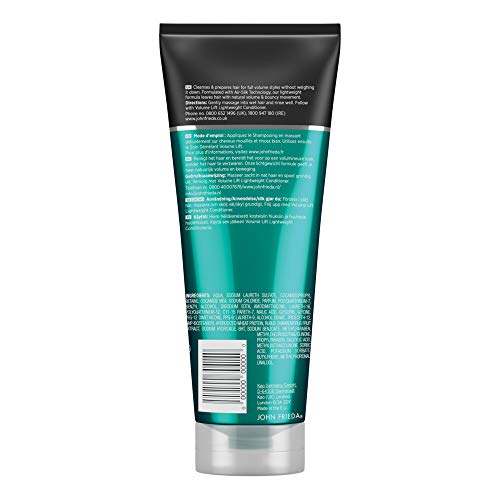 John Frieda Champú Volumen 7 Días 250ml | Pelo Fino y Encrespado | Antiencrespamiento