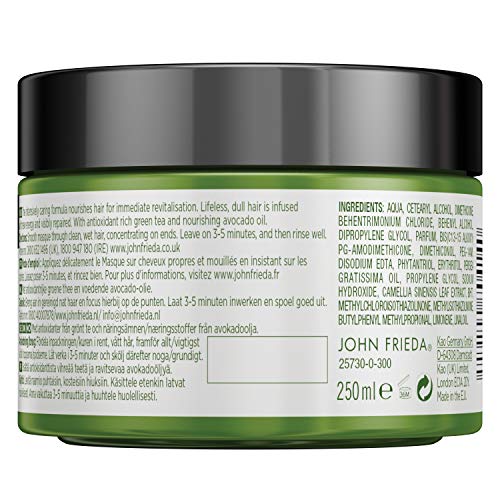 John Frieda Mascarilla Detox 250ml | Tratamiento Hidratante | Pelo Dañado y Seco | Reparador