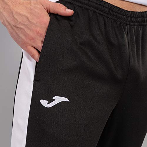 Joma Pantalon Championship IV Largo, Hombre, Negro (Black/White), 2XL