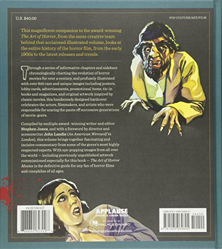 Jones, S: Art of Horror Movies: An Illustrated History (Applause Books)