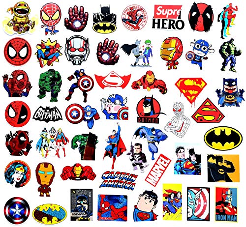 Juego de 100 Pegatinas de Superhéroes Marvel Vinilos para niños,Pegatinas de Coche para Snowboard, Laptop，teléfono Mac, Equipaje, Pegatinas de Graffiti Parches