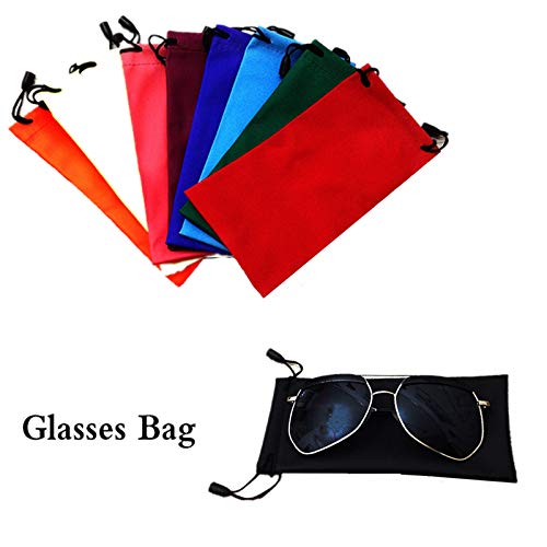 JUNGEN Bolsa de Gafas, 10X Bolsillo de Gafas de Sol Bolsa de PU ara el Teléfono Móvil Gafas de Almacenamiento de Afeitar (Color al Azar)