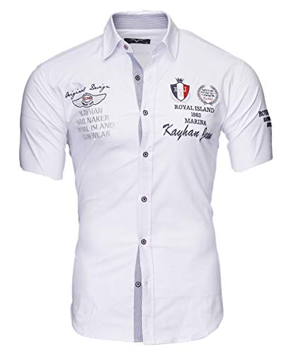 Kayhan Hombre Camisa Monaco Manga Corta White S