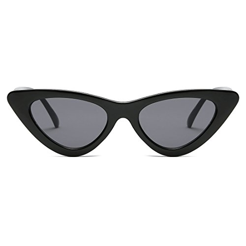 kimorn Ojos De Gato Gafas De Sol Para Mujer Clout Goggles Bisagras De Metal Plástico Marco K0566 (Negro)