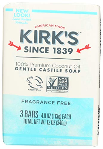 Kirks Coco Castile - Jabón, sin fragancia, 113,4 g