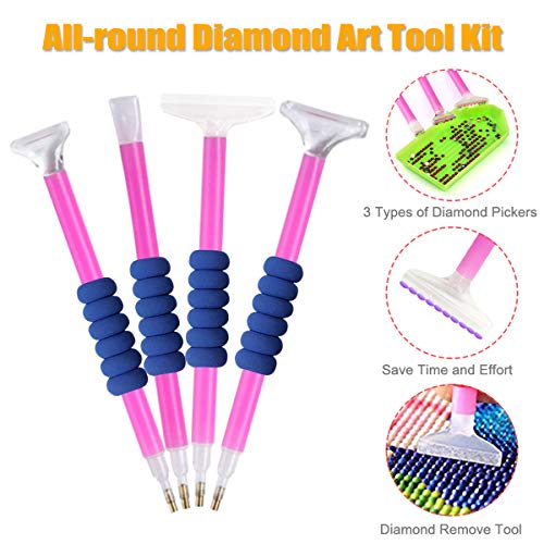 Kit de pintura de diamante JUSONEY 5D: paquete de accesorios de pintura de diamante DIY económico y práctico de 31 piezas