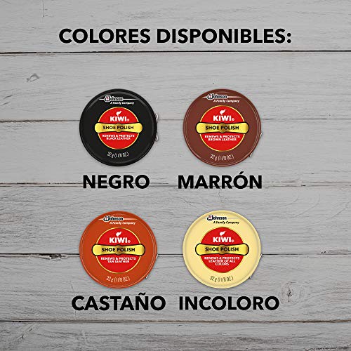 Kiwi - Crema en Lata para Calzado Shoe Polish Marrón Oscuro [Pack de 4]