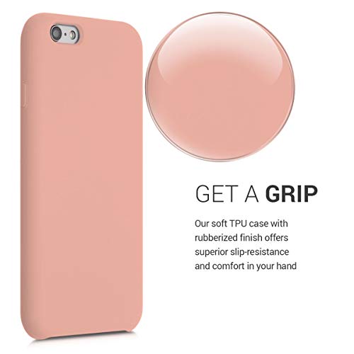 kwmobile Funda Compatible con Apple iPhone 6 / 6S - Carcasa de TPU para móvil - Cover Trasero en Pomelo Rosa