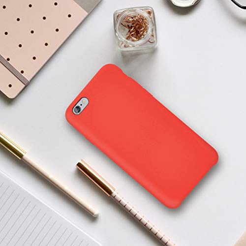 kwmobile Funda Compatible con Apple iPhone 6 / 6S - Carcasa de TPU para móvil - Cover Trasero en Rojo