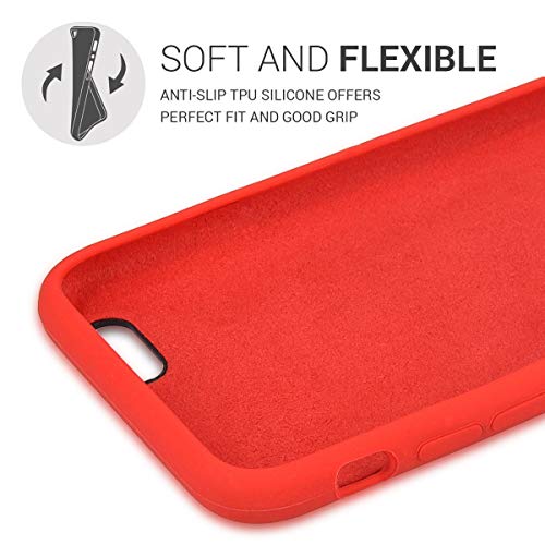 kwmobile Funda Compatible con Apple iPhone 6 / 6S - Carcasa de TPU para móvil - Cover Trasero en Rojo