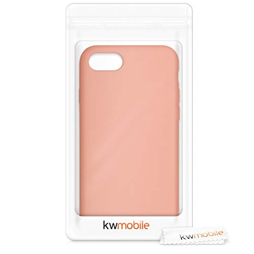 kwmobile Funda Compatible con Apple iPhone 7/8 / SE (2020) - Carcasa de TPU para móvil - Cover Trasero en Pomelo Rosa