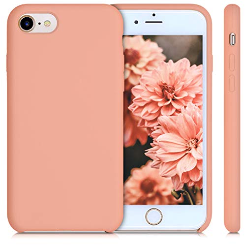 kwmobile Funda Compatible con Apple iPhone 7/8 / SE (2020) - Carcasa de TPU para móvil - Cover Trasero en Pomelo Rosa