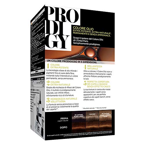 L 'Oréal Paris, Prodigy - Coloración permanente 5.3 Bronzo Castano Chiaro Dorato