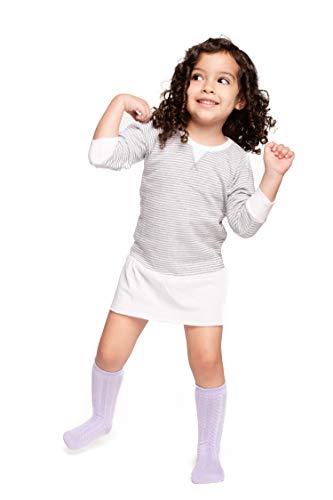 LA Active Calcetines Altos Rodilla Antideslizantes - 5 Pares - para Bebé Niños Niñas Infantil - Algodón de Hilo Tejida (Variedad, 12-36 Meses)