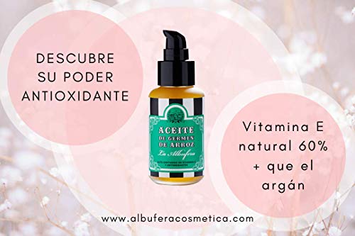 La Albufera - Aceite puro, natural, vegano, prensado en frió, hidratante para la piel sin OGM-aceite de germen de arroz 50ml