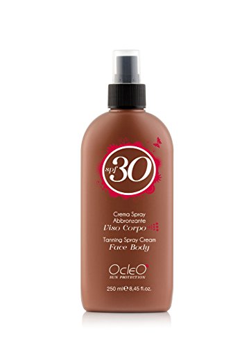 LA MIGLIORE CREMA SPRAY ABBRONZANTE PROTECCIÓN SPF 30 VISO CORPO TANNING CREAM FACE BODY 200 ML