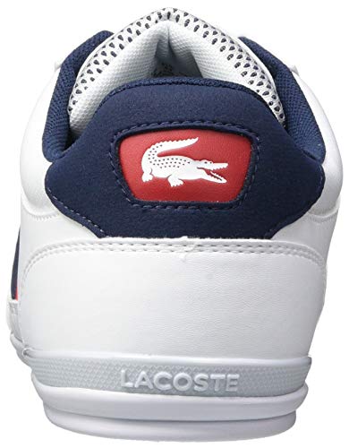 Lacoste Chaymon 0120 2 CMA, Zapatillas para Hombre, Blanc Wht Nvy Red, 40.5 EU