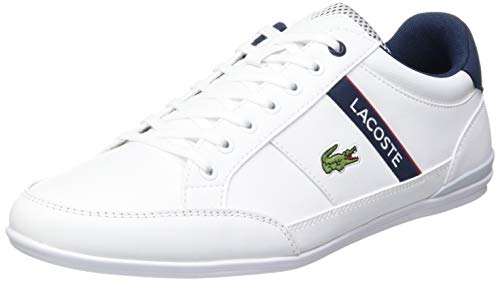 Lacoste Chaymon 0120 2 CMA, Zapatillas para Hombre, Blanc Wht Nvy Red, 40.5 EU