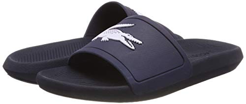 Lacoste Croco Slide 119 1 737cma0018092, Sandalias de Punta Descubierta para Hombre, Azul (Nvy/Wht 092), 42 EU