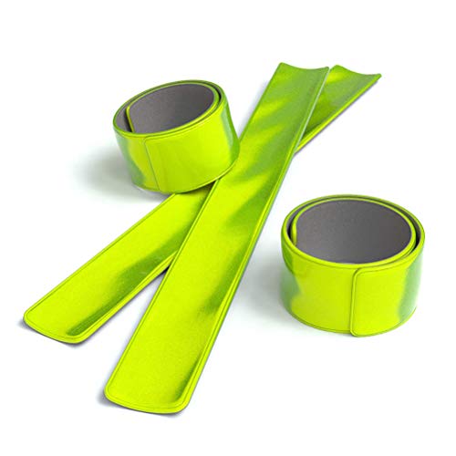 Laduup - 6 Bandas reflectoras de PVC/Juego de reflectores/Bandas Reflectantes/Brazalete de Seguridad/Bandas Reflectantes/Pulsera Deportiva/Brazalete Luminoso para Marcha Nocturna