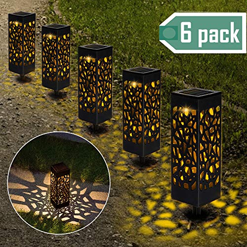 Lámparas Solares para Jardín, Nasharia 6 Piezas Luces Solar Exterior Jardin, IP65 Impermeable, Luces Solares de Jardín, Luz Solar de Césped, Farolillos solares de jardín para Camping, Jardín, Patio