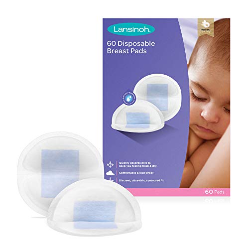 Lansinoh Discos Absorbentes de Lactancia Desechables Blue Lock, 60 unidades, Blanco (44265)