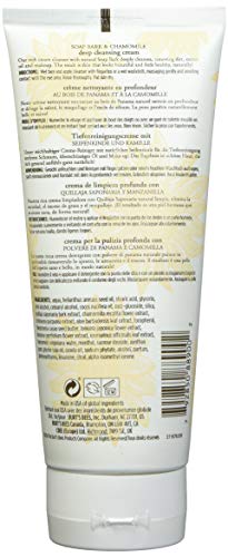 Las abejas de Burt Jabón Corteza y Manzanilla de limpieza profunda Crema Facial (limpiador facial cremoso con corteza de jabón y manzanilla) 170g