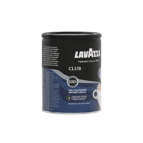 Lavazza Café Molido Espresso Club, 100% Arábica, Paquete de 3 Latas x 250 g (Total 0,75 kg)